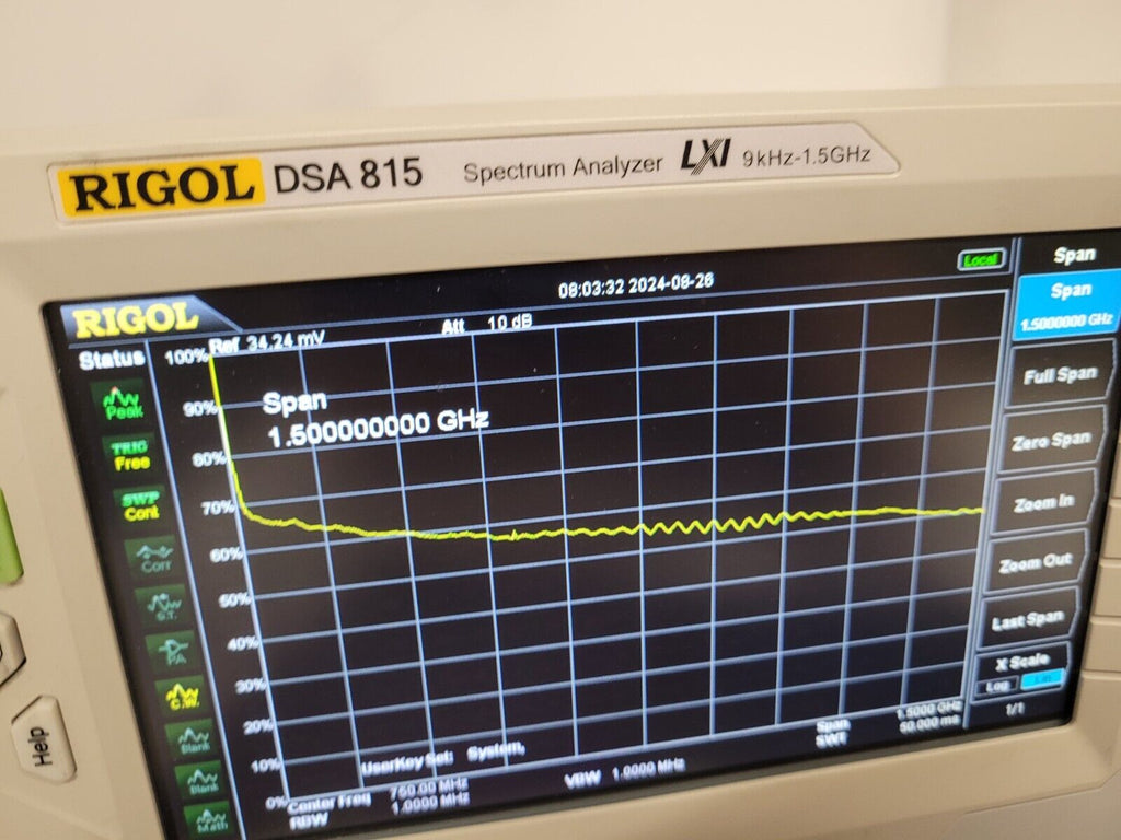 Rigol DSA815-TG Spectrum Analyzer Swept Spectrum Analyzer 9kHz-1.5GHz Tested