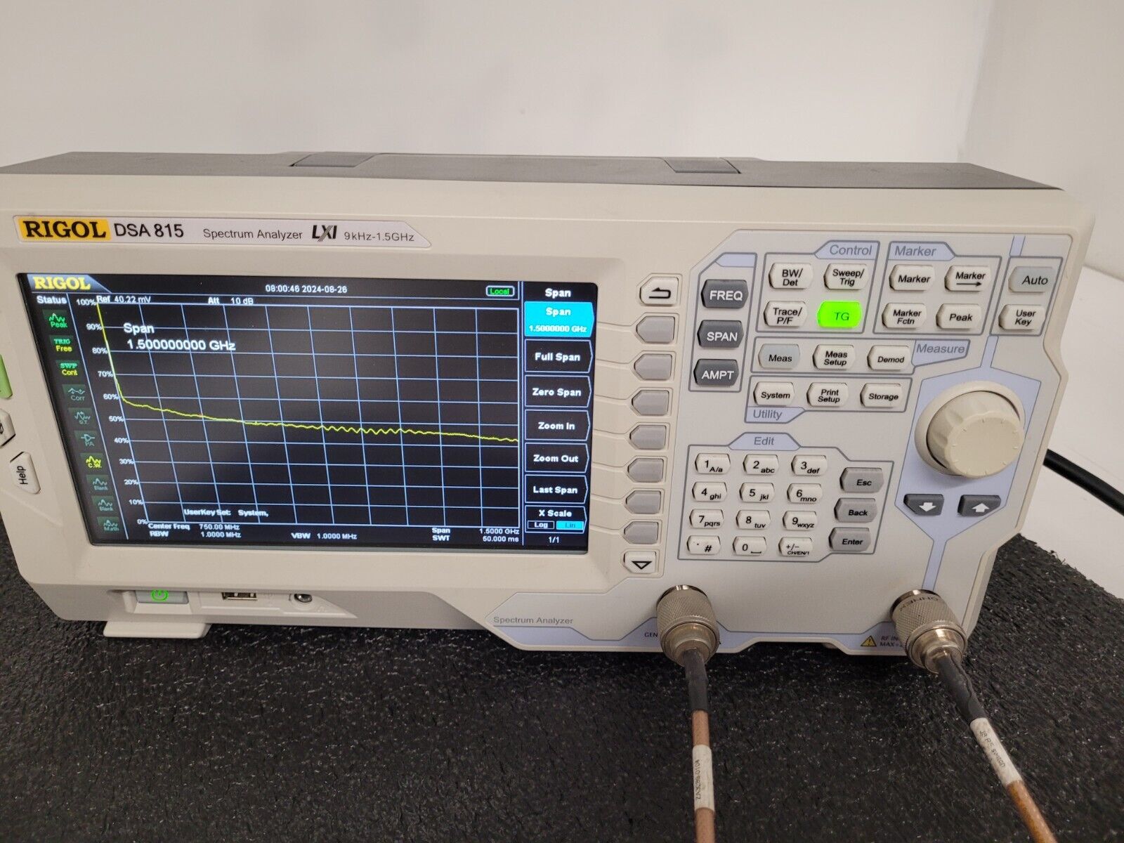Rigol DSA815-TG Spectrum Analyzer Swept Spectrum Analyzer 9kHz-1.5GHz Tested