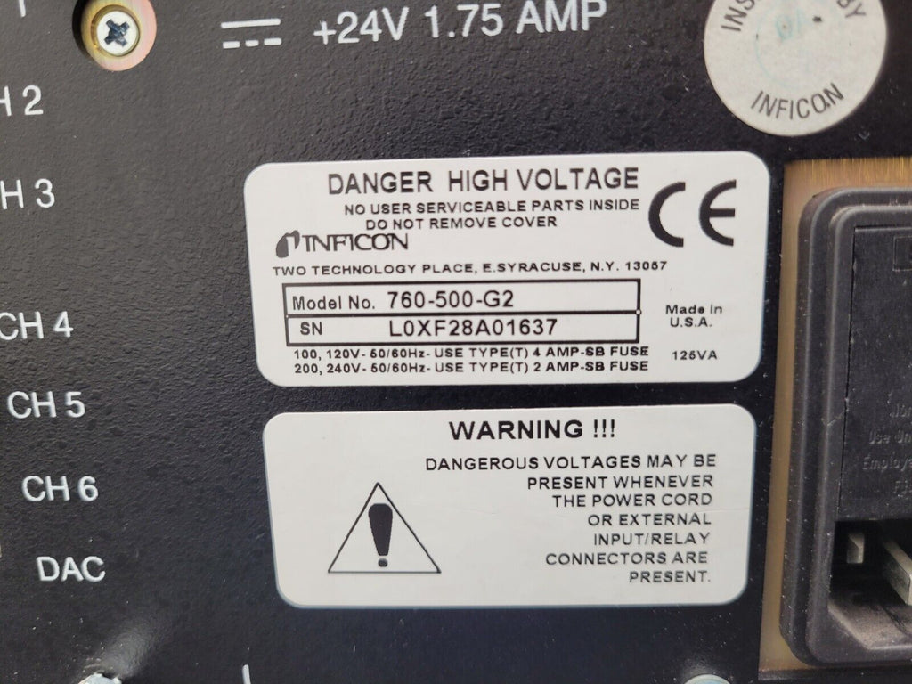 Inficon IC5 Deposition Controller IC/5 Model 760-500-G2 2x Sensor Boards A3