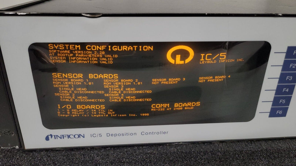 Inficon IC5 Deposition Controller IC/5 Model 760-500-G2 2x Sensor Boards A3
