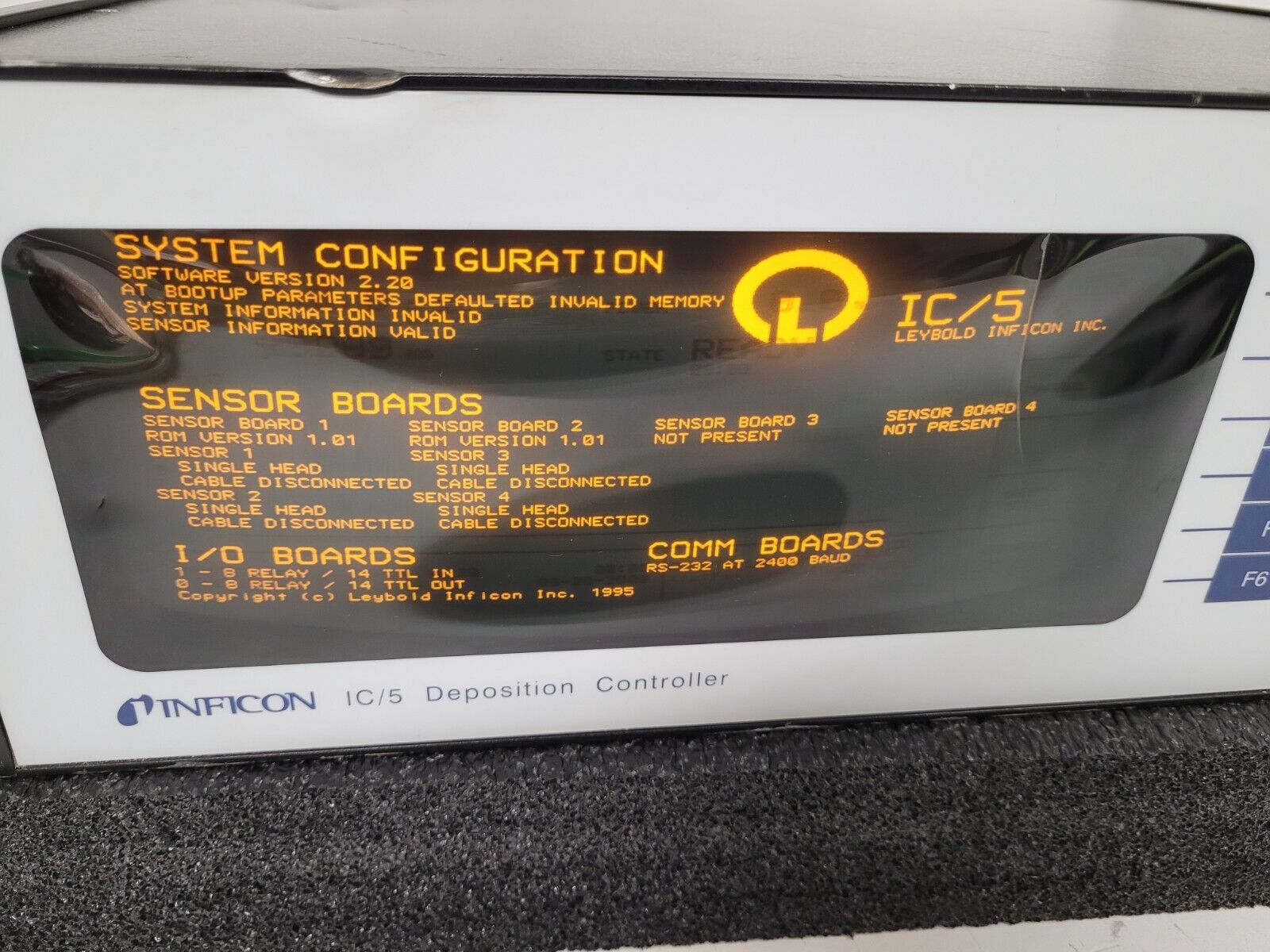 Inficon IC5 Deposition Controller IC/5 Model 760-500-G2 2x Sensor Boards A3