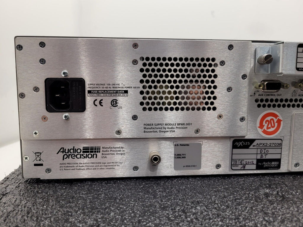 Audio Precision APX-525 Audio Analyzer Digital I/O Bluetooth and 2x Analog Input