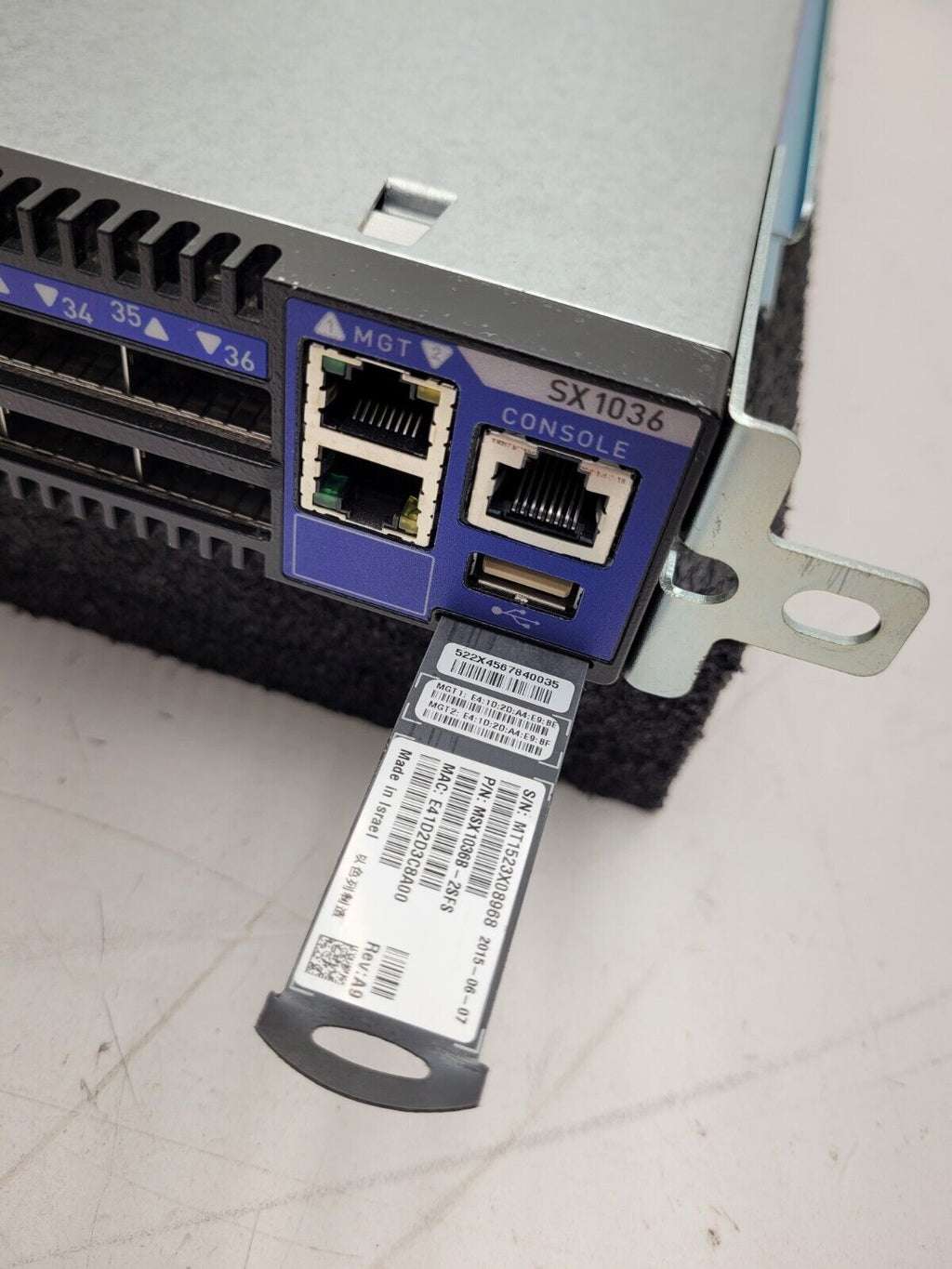 Mellanox SX1036 36x QSFP 40Gb Managed QSFP Infiniband Switch 2x PSU