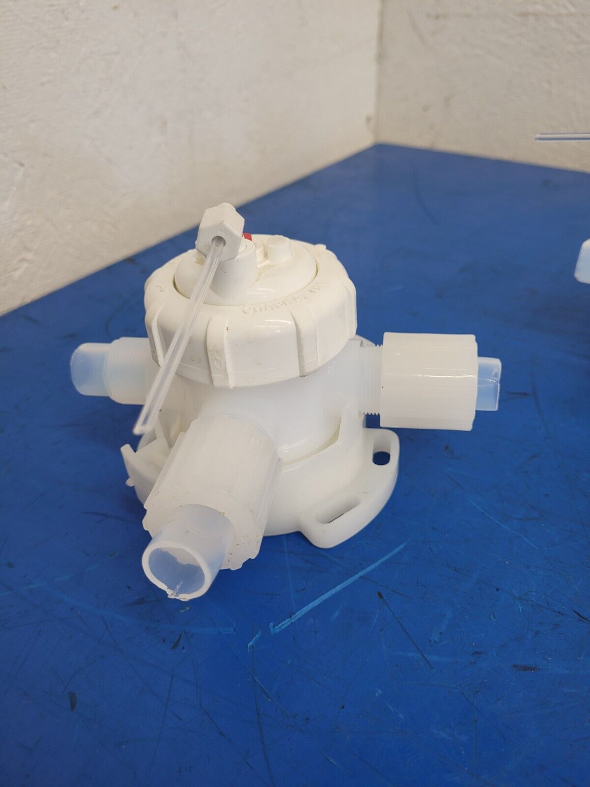 Lot of 4x Pnuematic Fluoroware Diaphragm 3-Way Valve 3/4" Flaretek 202-158-01