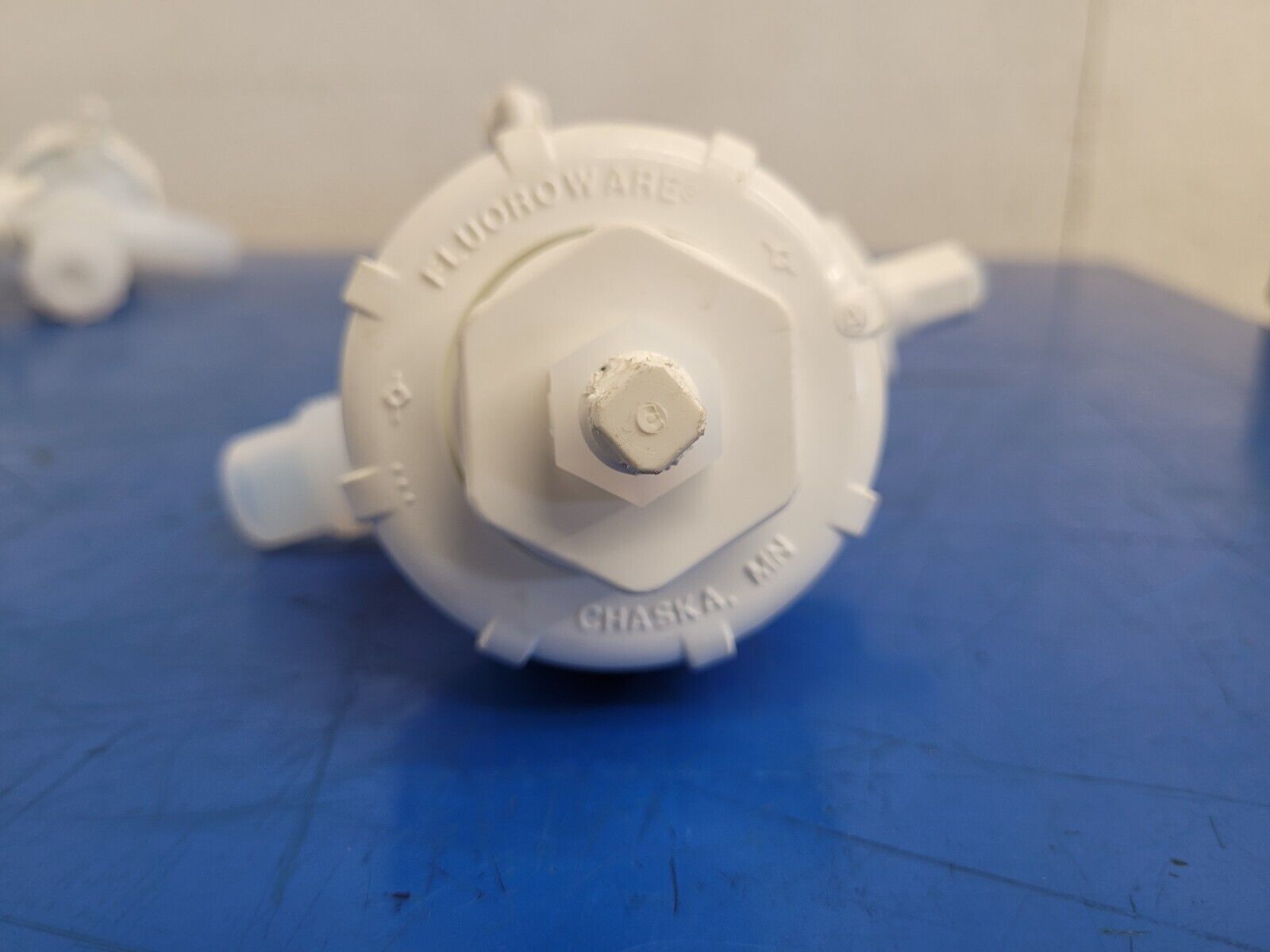 Lot of 4x Pnuematic Fluoroware Diaphragm 3-Way Valve 3/4" Flaretek 202-158-01