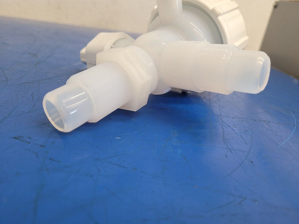 Lot of 4x Pnuematic Fluoroware Diaphragm 3-Way Valve 3/4" Flaretek 202-158-01