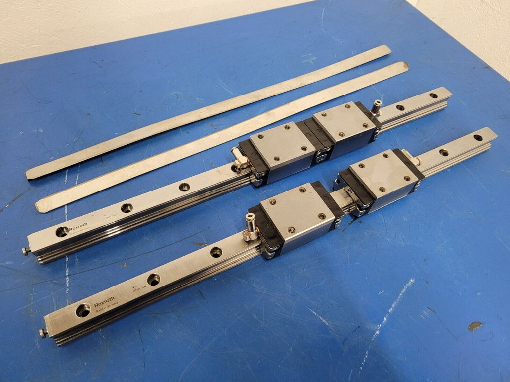 Bosch Rexroth 20mm Linear 7210 Rail Guide 2 Rails 4 Blocks 530mm R162121420