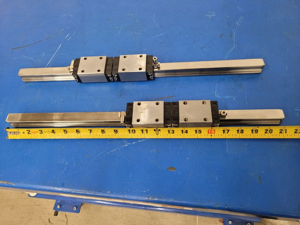 Bosch Rexroth 20mm Linear 7210 Rail Guide 2 Rails 4 Blocks 530mm R162121420
