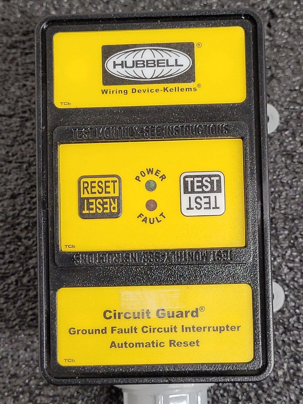 GFHW431 Hubbell GFCI Hard Wired 3 PH 120/208V 30A Yellow Used Working Pull