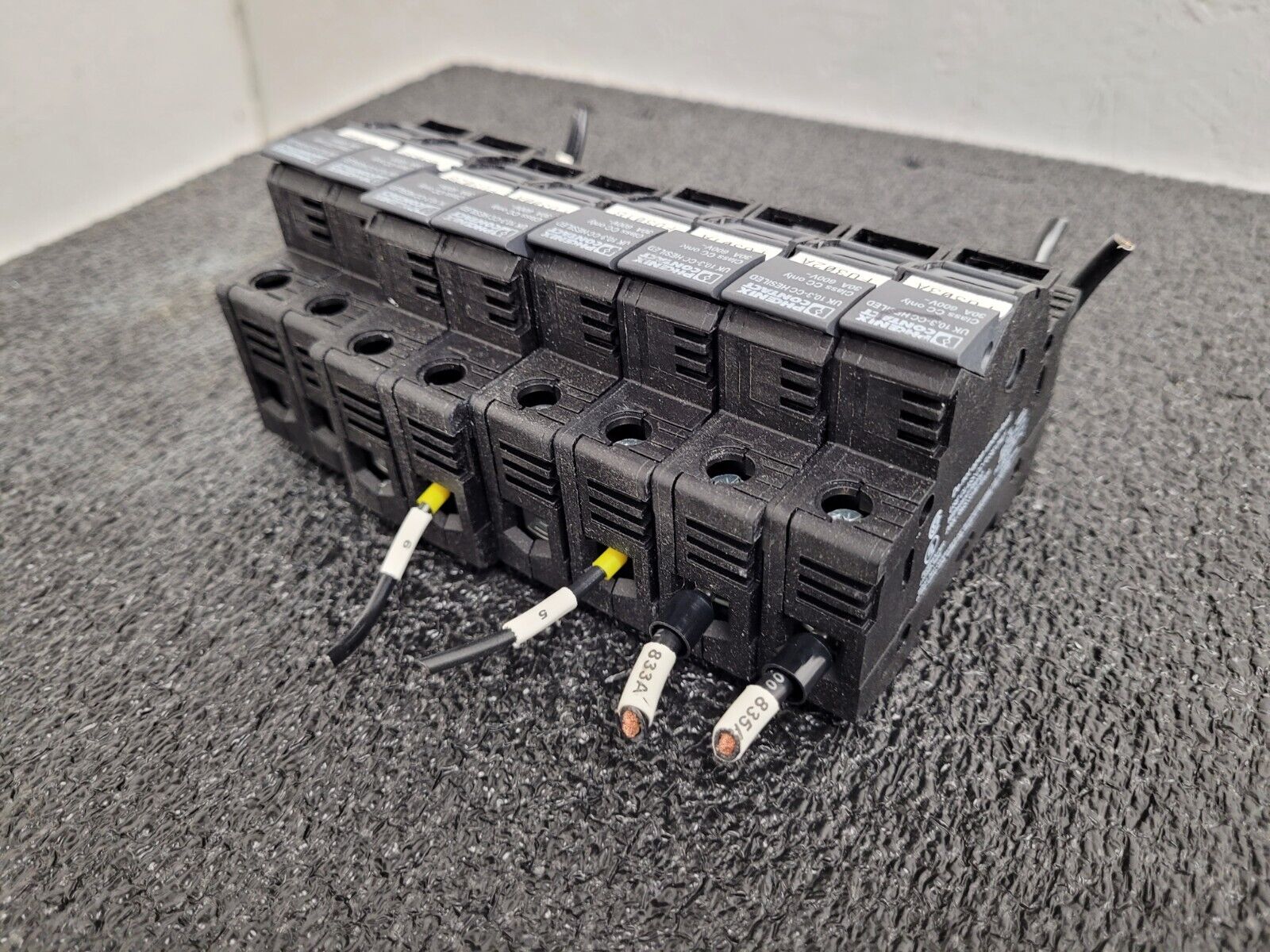 Lot of 8x Phoenix Contact UK 10,3-CC DIN Rail Fuse Holder w/ Indicator Class CC