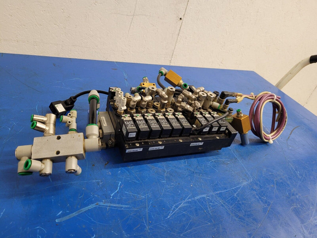 Pneumax Pneumatic Solenoid Manifold 2400.04.00 24VDC 145 PSI N338.ROE-8 Valves