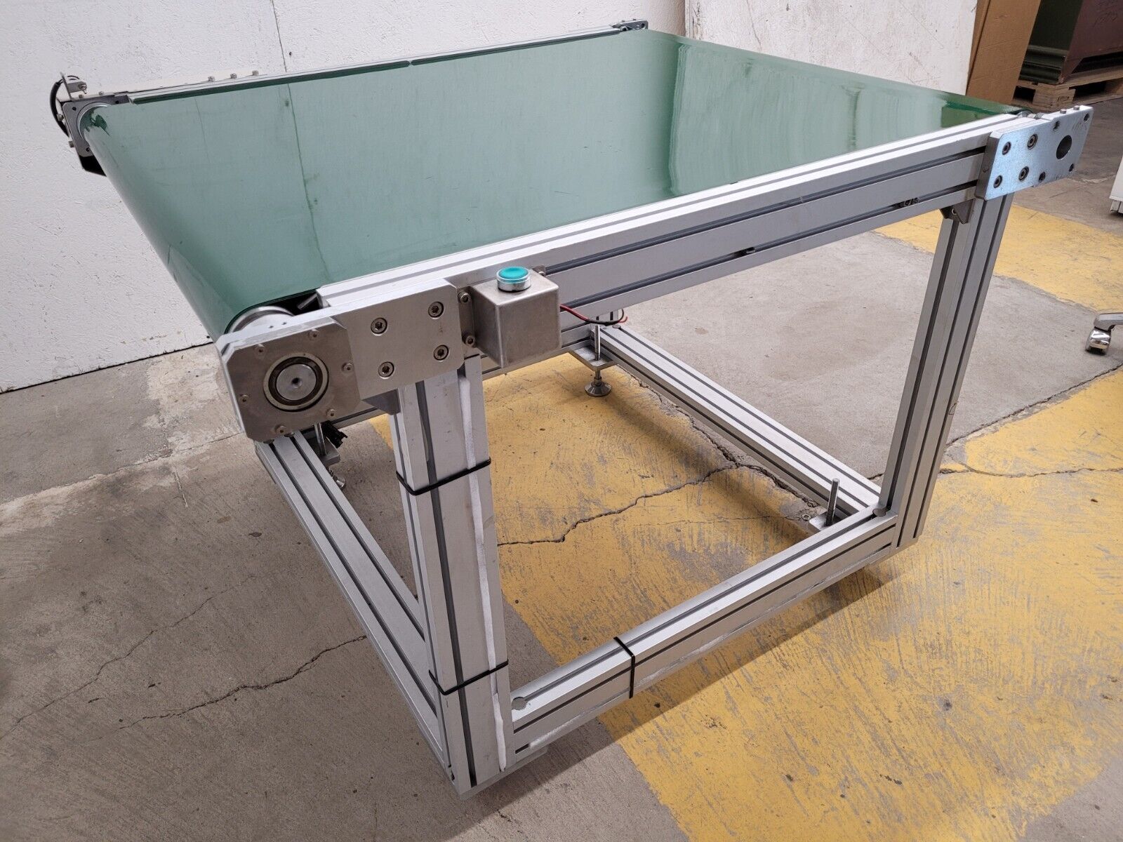 Custom Flat Belt Oriental Motor Driven Conveyor 32" W 42" Long Extruded Frame B