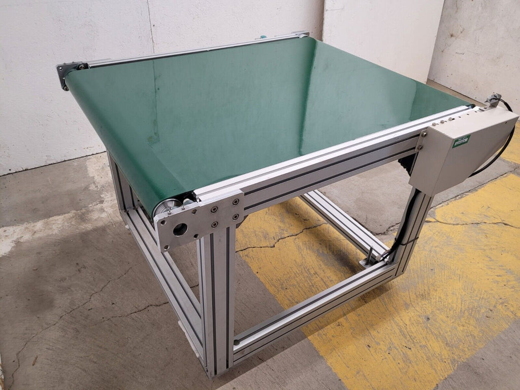 Custom Flat Belt Oriental Motor Driven Conveyor 32" W 42" Long Extruded Frame B