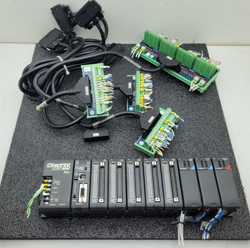 Koyo Direct Logic Automation Direct D2-260 CPU F2-04RTD F2-08AD-1 F2-02DAS-1