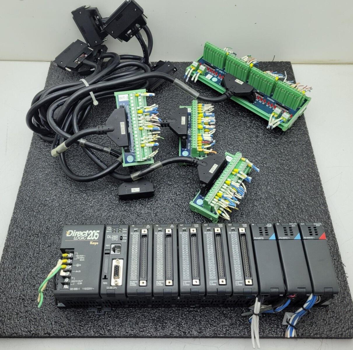 Koyo Direct Logic Automation Direct D2-260 CPU F2-04RTD F2-08AD-1 F2-02DAS-1