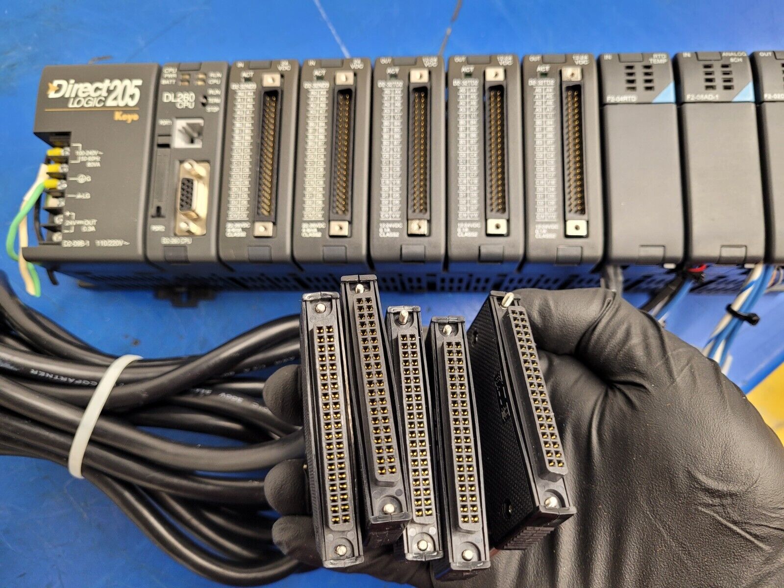 Koyo Direct Logic Automation Direct D2-260 CPU F2-04RTD F2-08AD-1 F2-02DAS-1