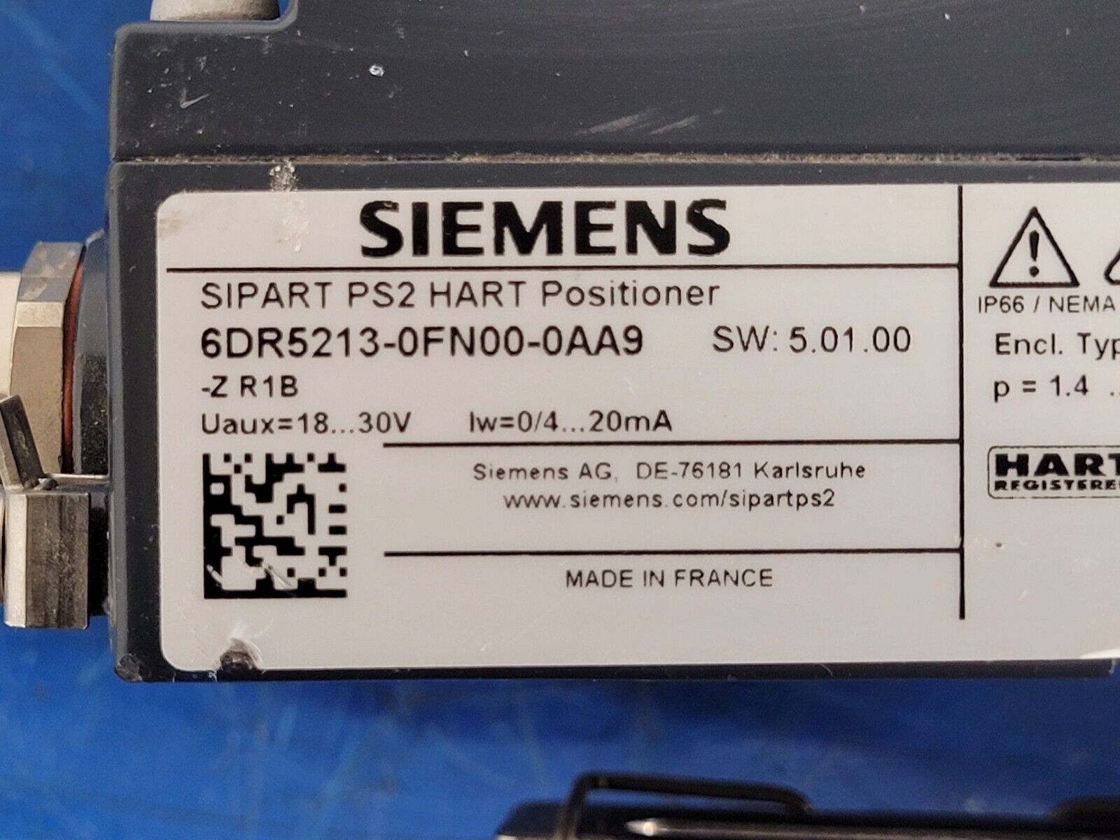 Siemens 6DR5213-0FN00-0AA9 SIPART PS2 Hart Smart Electropneumatic Positioner