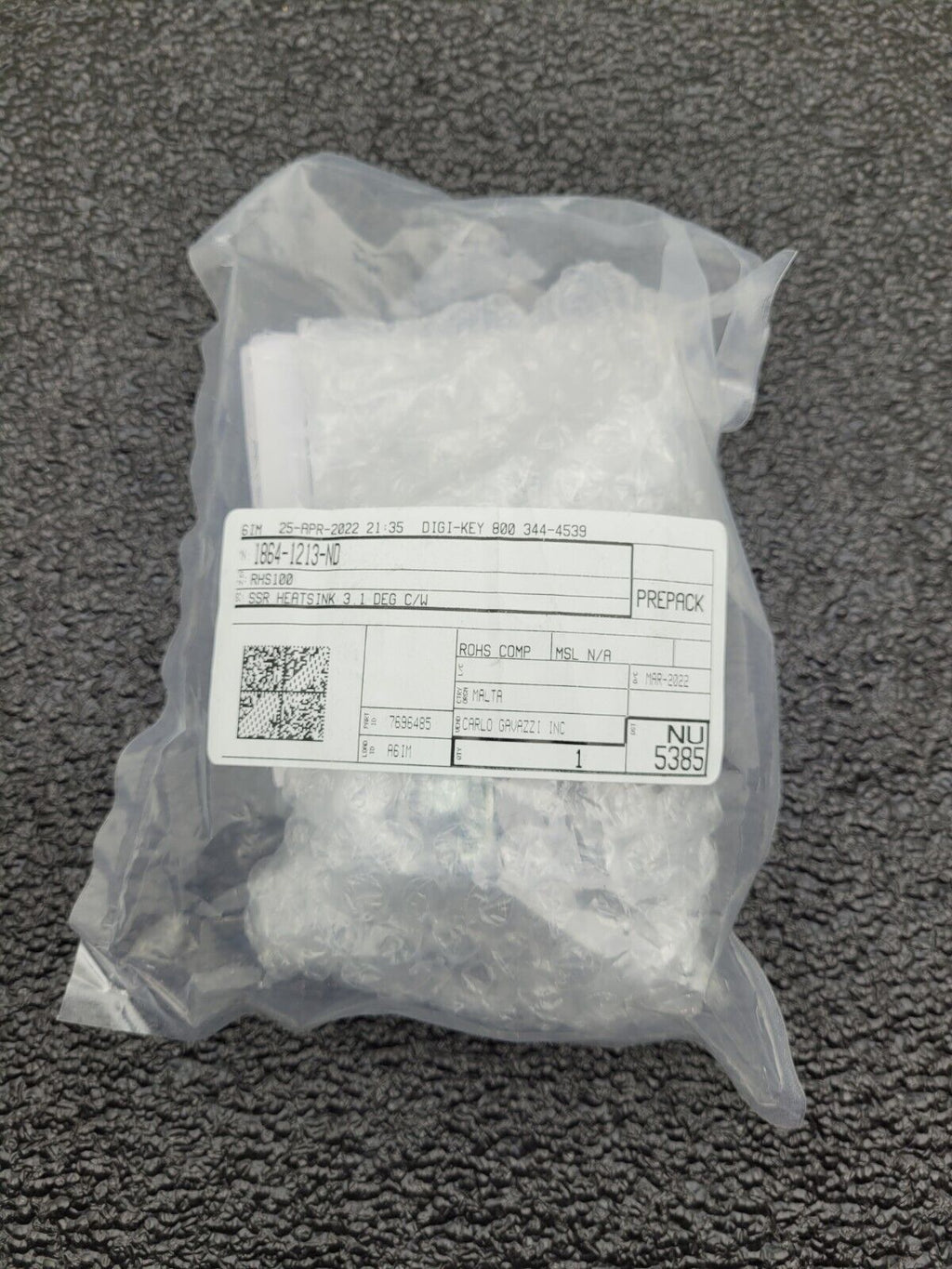 Digikey 1864-1213-ND Carlo Gavazzi SSR 3.1 Deg C/W Heatsink Assembly RHS100