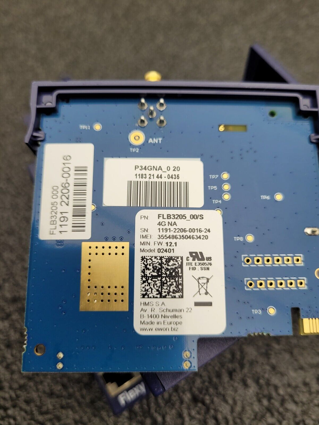 Ewon Flexy IIOT 00201 Industrial Ethernet Router Data Gateway FLB 3205 4G NA