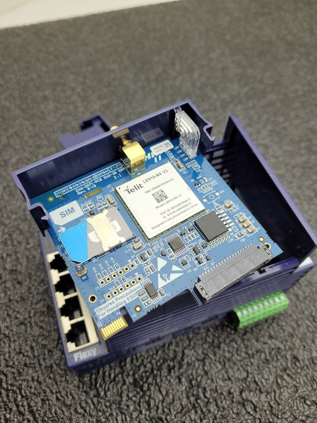 Ewon Flexy IIOT 00201 Industrial Ethernet Router Data Gateway FLB 3205 4G NA