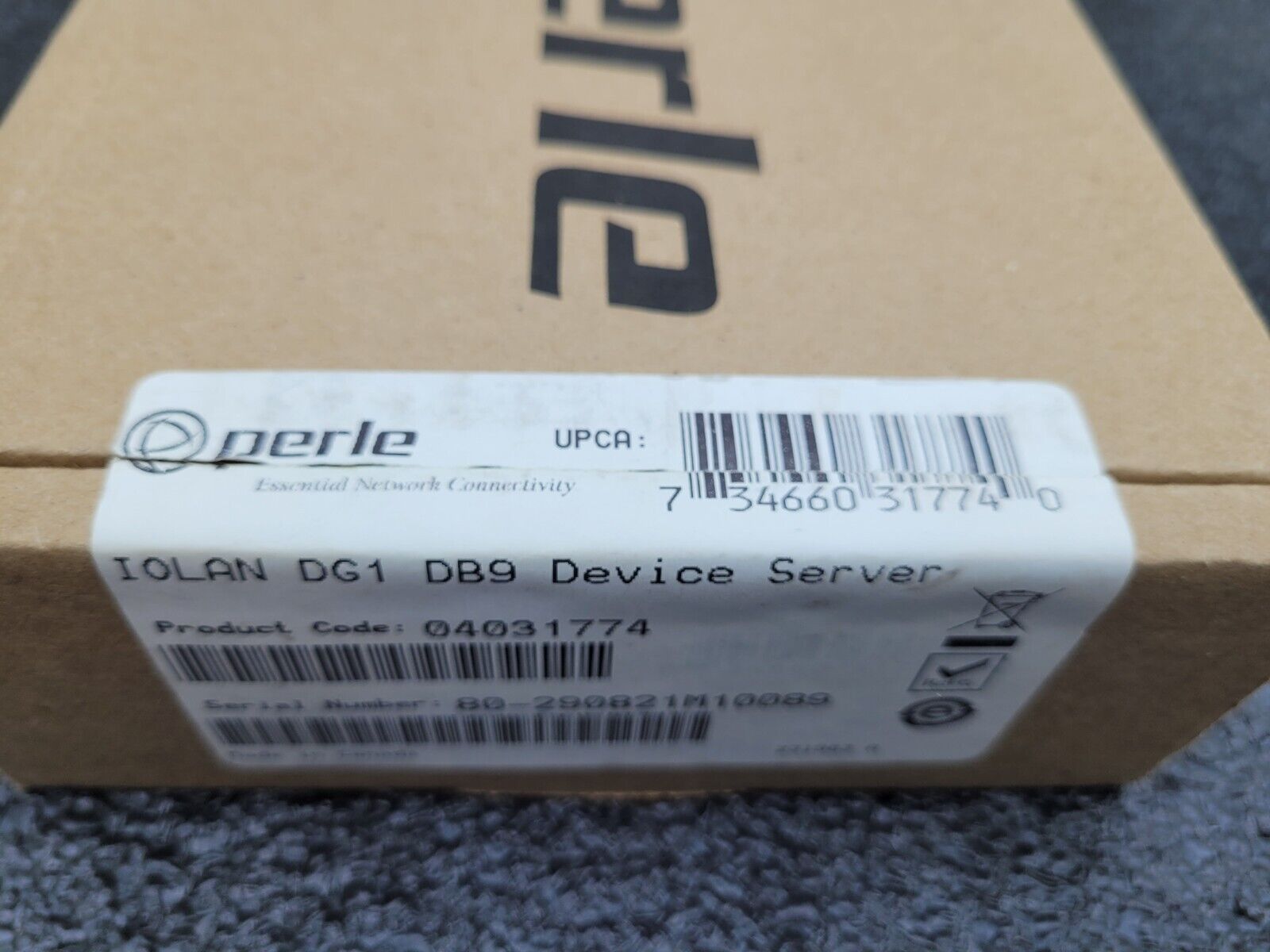 Perle 04031774 Iolan Dg1 Db9 Device Svr 1xdb9mperp Rs232/422/485 10/100/1000