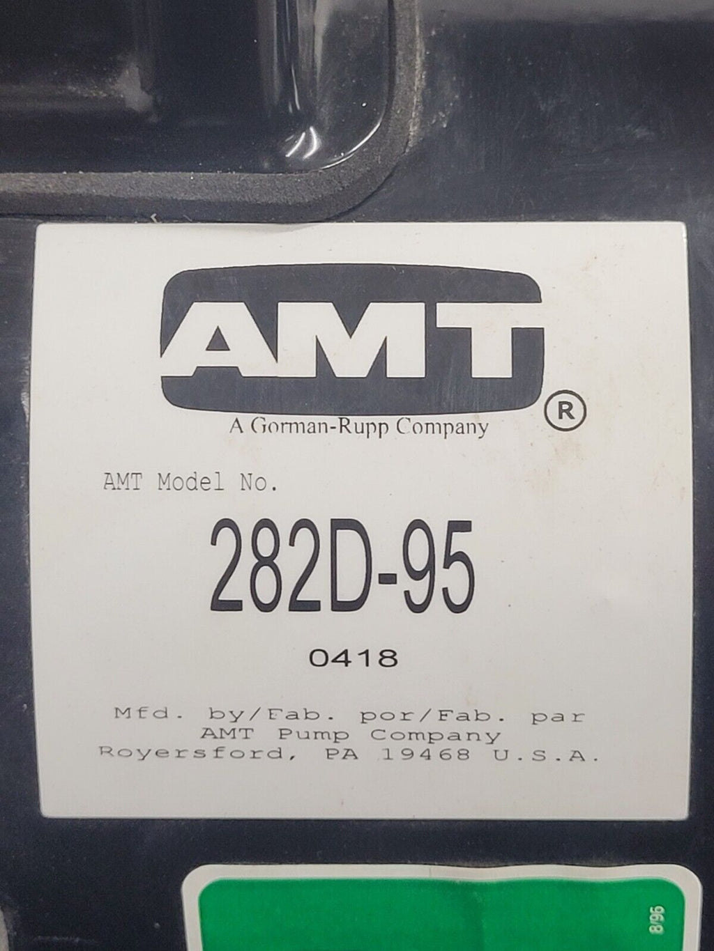 AMT Pump 282D-95 Self-Priming Centrifugal Pump 3/4HP 1Ph 120/240VAC 1.5" Inlet