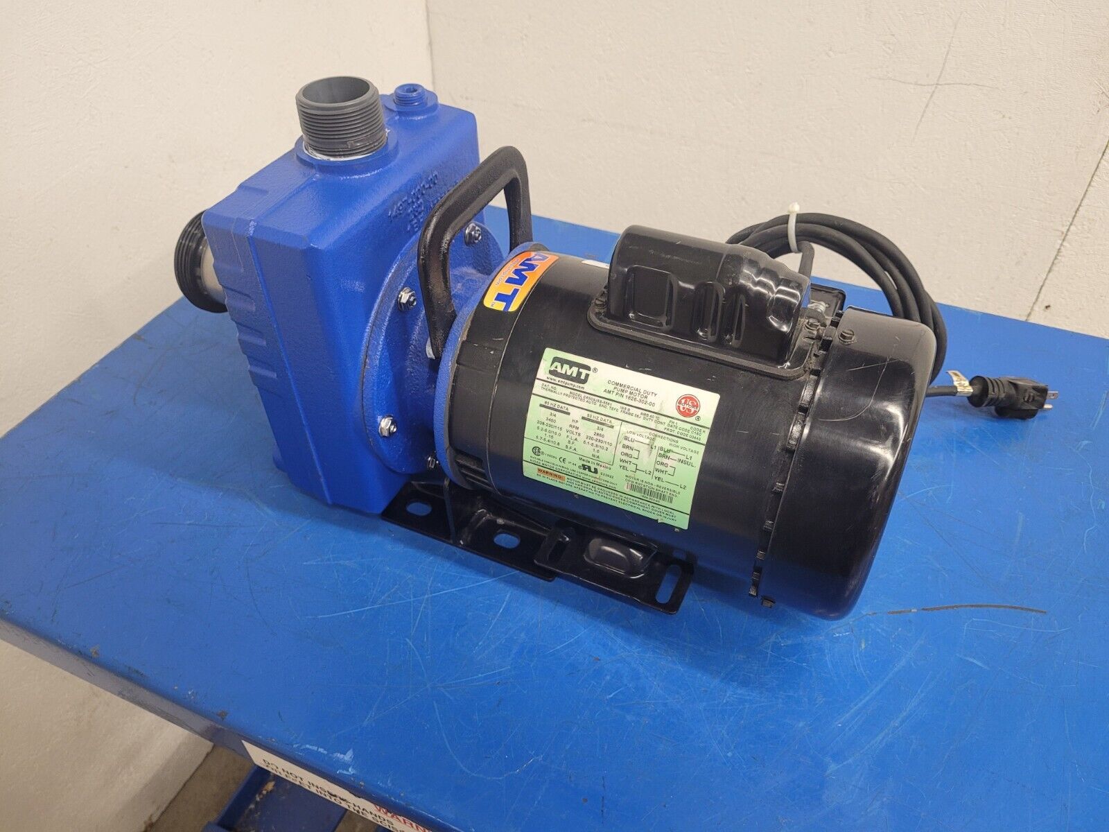 AMT Pump 282D-95 Self-Priming Centrifugal Pump 3/4HP 1Ph 120/240VAC 1.5" Inlet