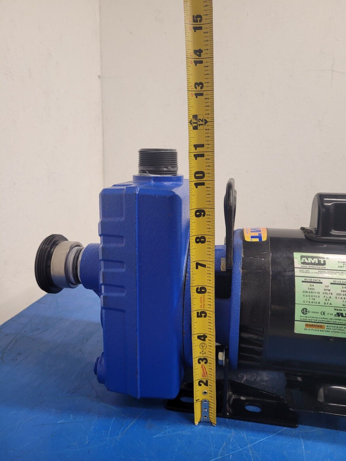 AMT Pump 282D-95 Self-Priming Centrifugal Pump 3/4HP 1Ph 120/240VAC 1.5" Inlet