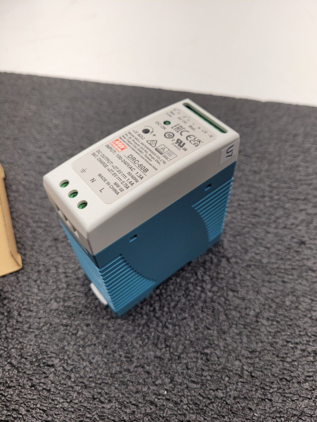 Mean Well DRC-60B Power Supply/Battery Charger 2 Outputs 27.6VDC @1.4 and 0.75A