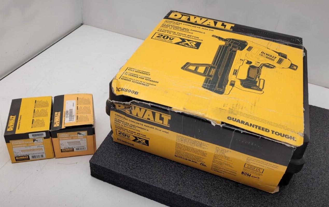 DEWALT DCN890P2 20V MAX XR 20-Volt Li-ion Cordless Concrete Nailer Used Once