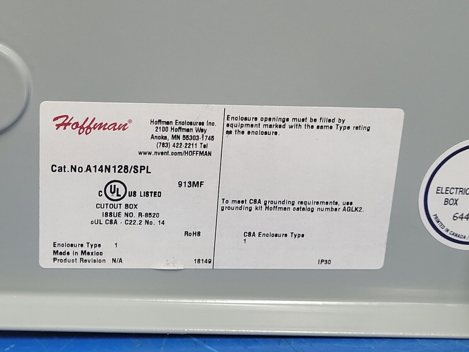 ABB FJ601-3PB6B Enclosed Disconnect Switch 3 Pole 60 Amp 600VAC NEW