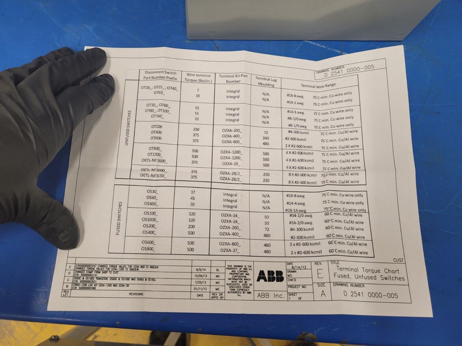 ABB FJ601-3PB6B Enclosed Disconnect Switch 3 Pole 60 Amp 600VAC NEW