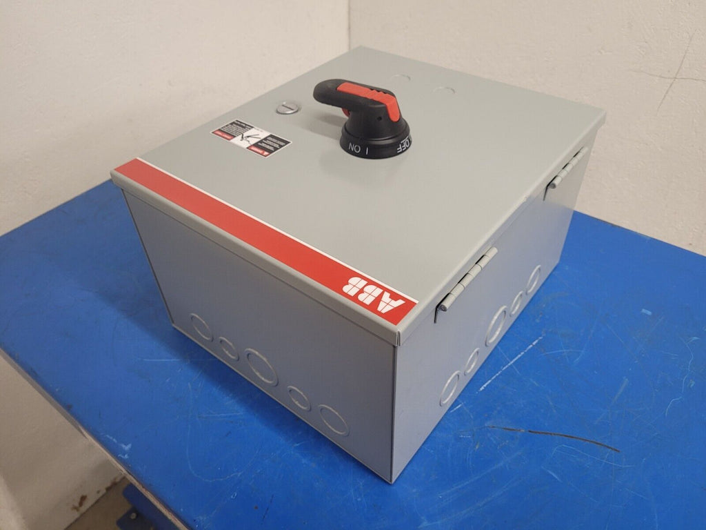 ABB FJ601-3PB6B Enclosed Disconnect Switch 3 Pole 60 Amp 600VAC NEW