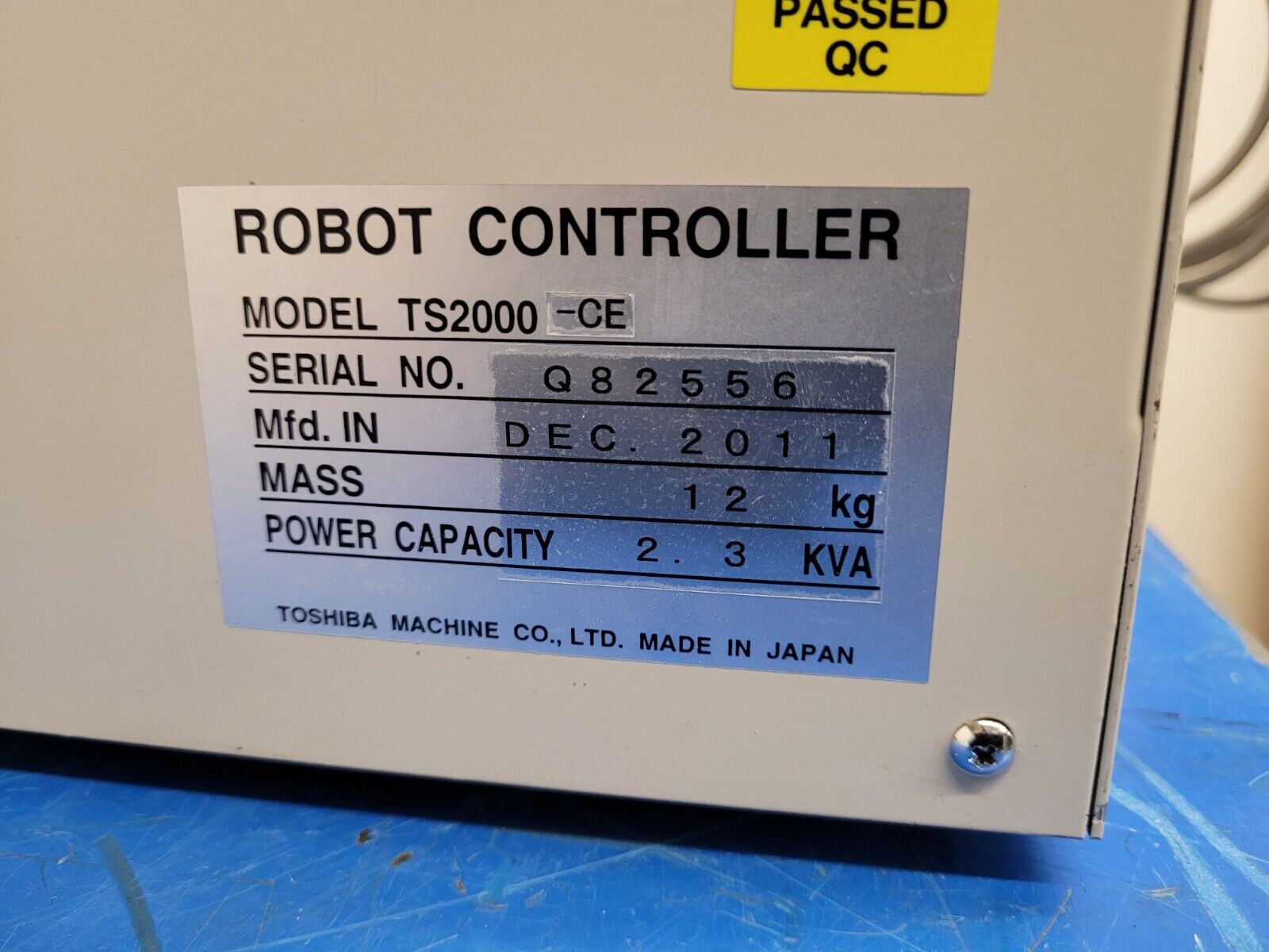 Toshiba TS2000-CE Scara Robot Arm RH450-CE 2012 Parts Or Repair