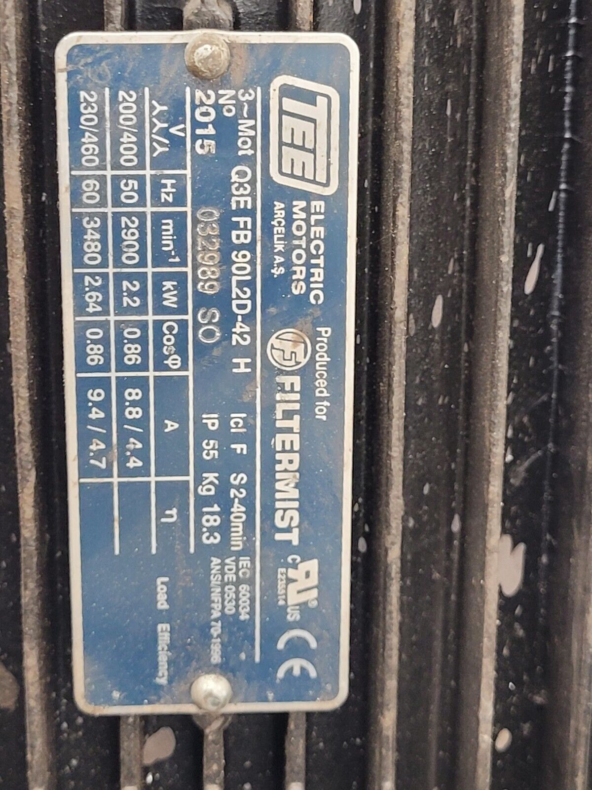 Haas VF-2SS Super Speed Demister Mist Collector Centrifugal Bearing Squeal 2005