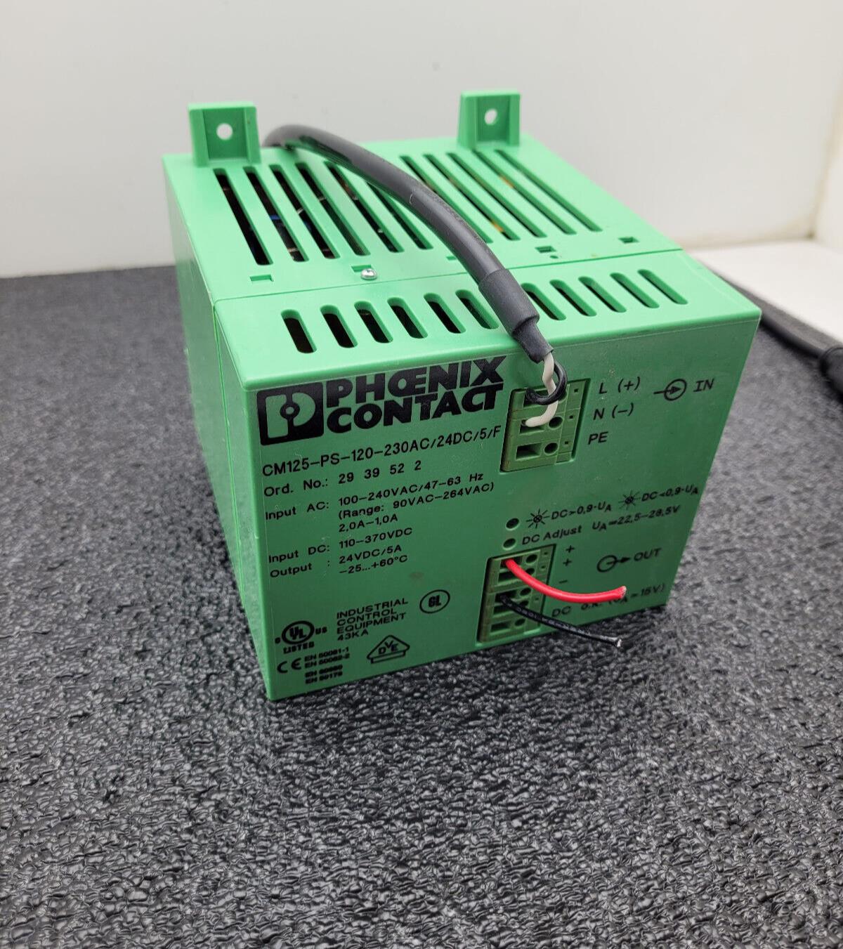 Phoenix Contact CM125-PS-120-230AC/24DC/5/F Power Supply 2939522 24VDC 5A