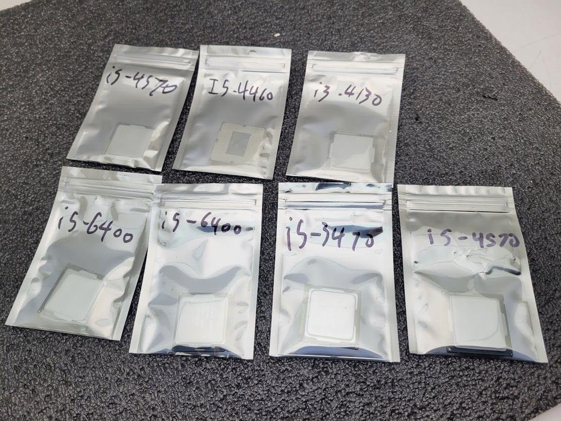 Lot of 7 Intel Core i5 i3 Processors LGA1151 6400 4570 4460 4130 3470