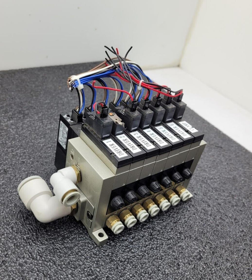 7 Valve Block SMC ZSE1-00-19C Compact Vacuum Switch Ejector 12-24VDC 0-15PSI