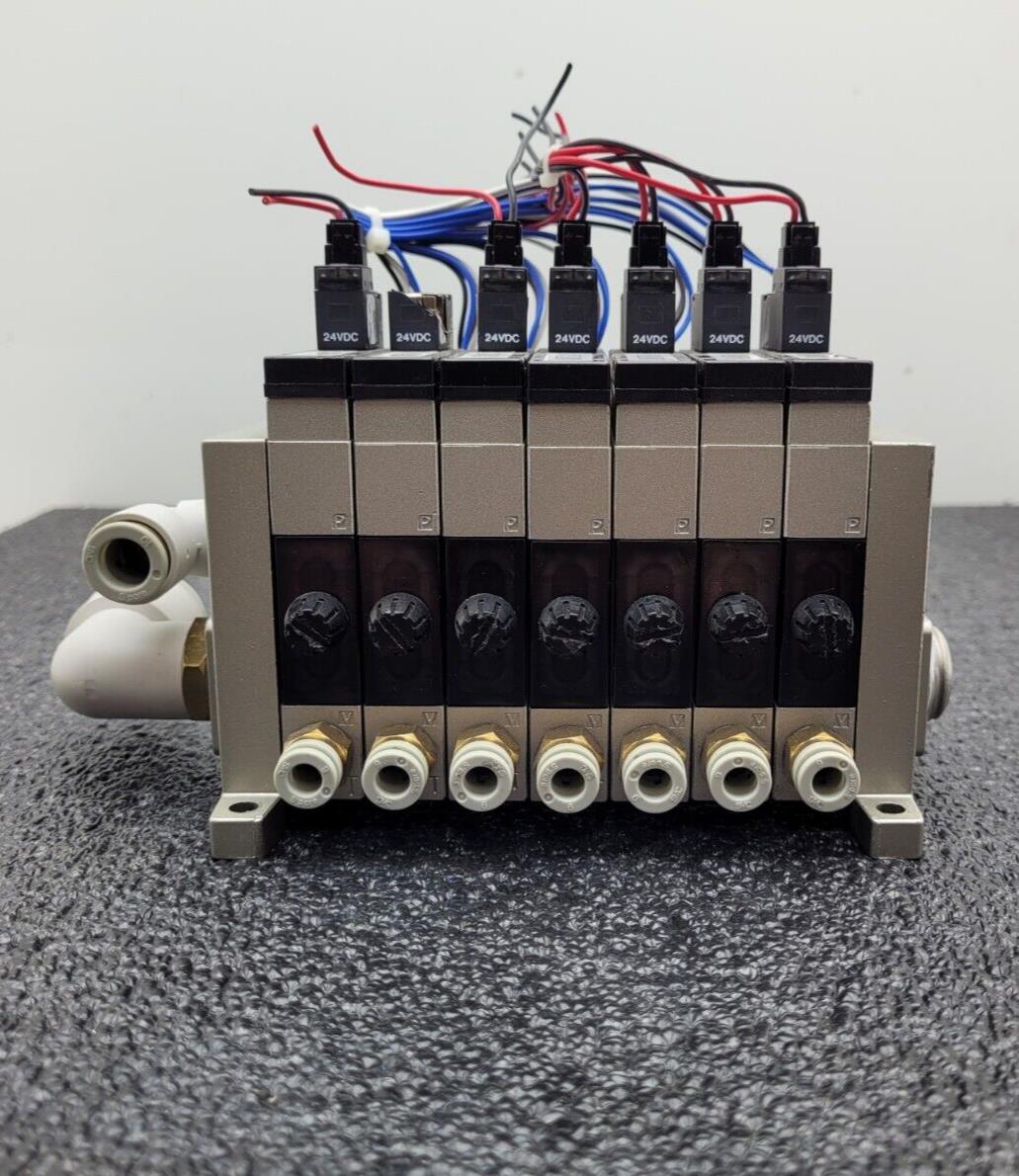 7 Valve Block SMC ZSE1-00-19C Compact Vacuum Switch Ejector 12-24VDC 0-15PSI