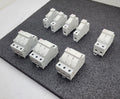 Lot of 8 ETI Fuse Holder EFD 10 1p 10 x 38 002540001 DIN Rail 3, 2 and 1 Unit