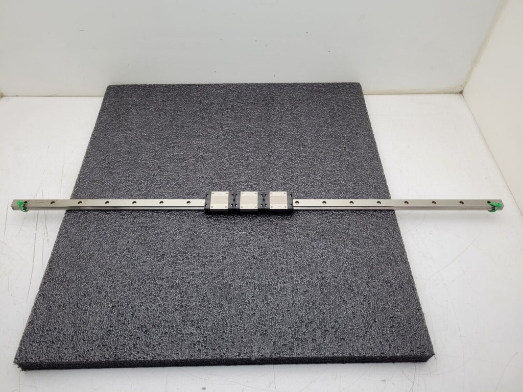 Lot of 2 Rails 6 blocks THK SRS15M OK135 Linear Bearing w/ 718 mm Rail
