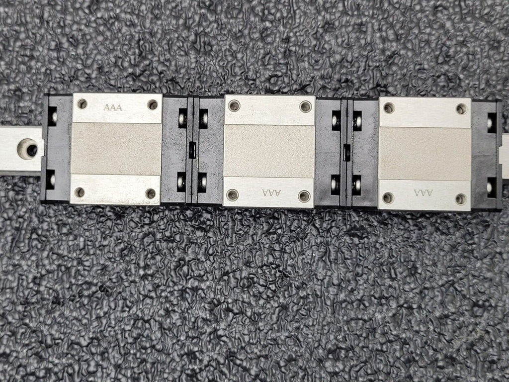 Lot of 2 Rails 6 blocks THK SRS15M OK135 Linear Bearing w/ 718 mm Rail