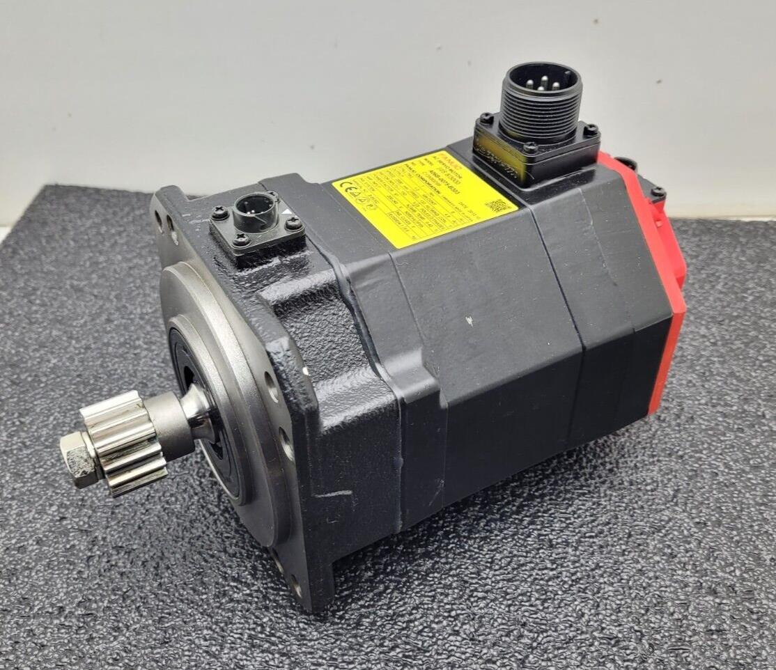 Fanuc A06B-0075-B303 AC Servo Motor 1.2kw 2000rpm Encoder A860-2020-T301 BiA128