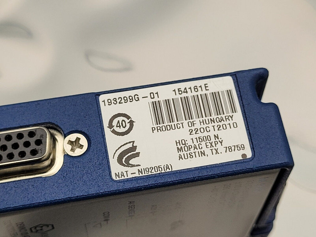 NI National Instruments NI 9205 cDAQ Analog Input Module 32 Channels 193299G-01
