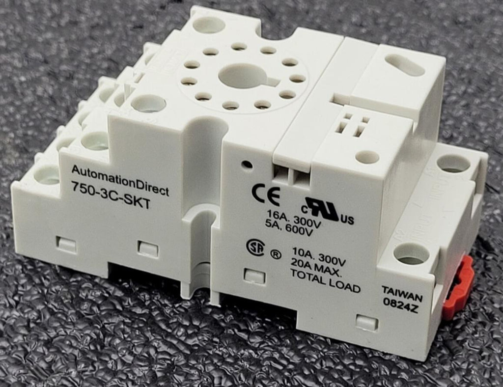 Lot of 20 + 3  Automation Direct 750-3C-SKT Relay Mount DIN Rail Base New