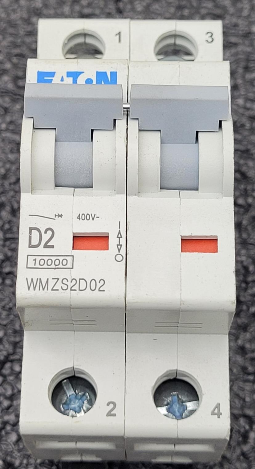 Lot of 10 Eaton Cutler Hammer WMZS2D02 Miniature Circuit Breaker 2A 5kA Type D