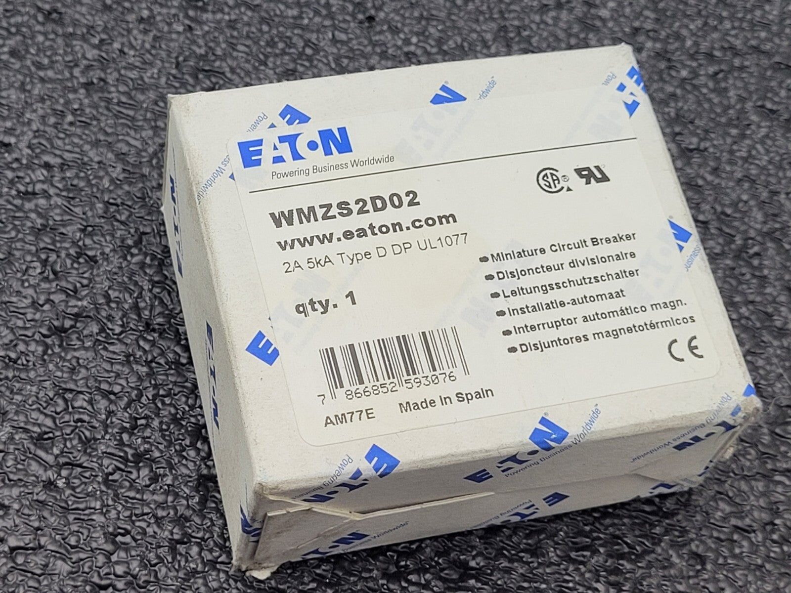 Lot of 10 Eaton Cutler Hammer WMZS2D02 Miniature Circuit Breaker 2A 5kA Type D