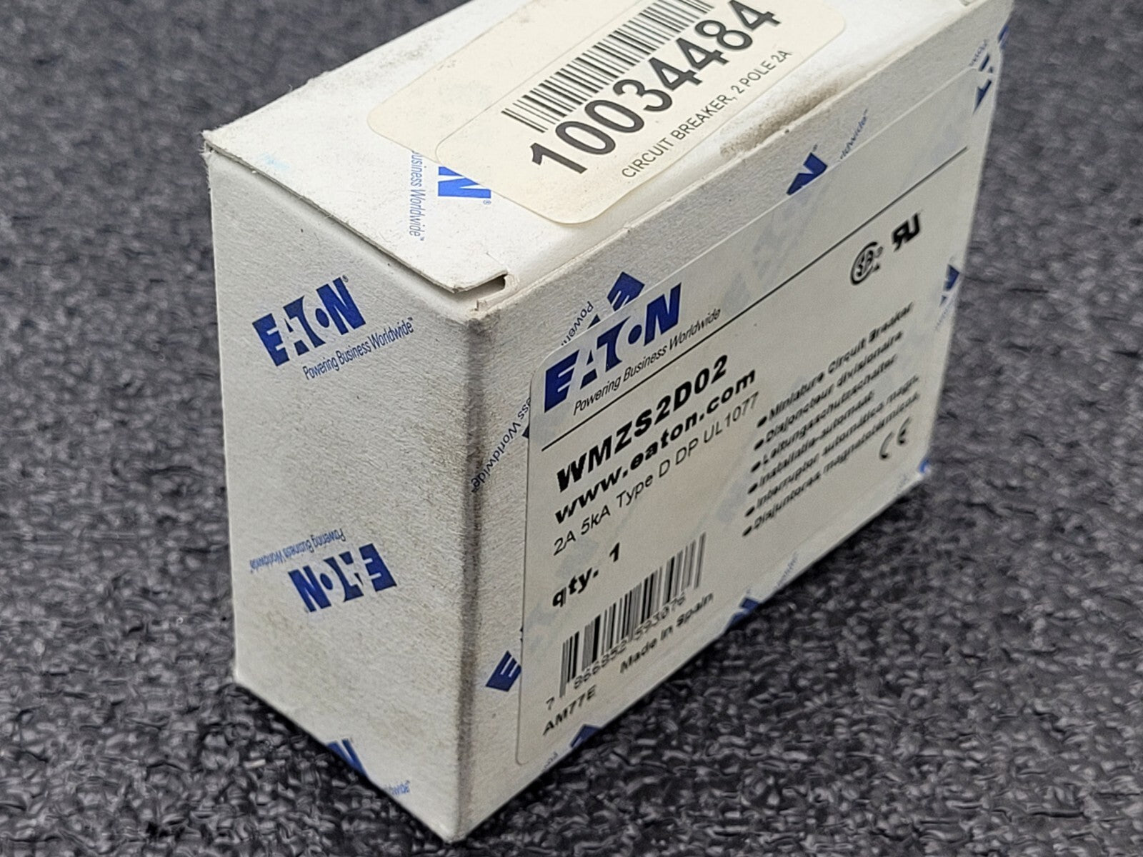Lot of 10 Eaton Cutler Hammer WMZS2D02 Miniature Circuit Breaker 2A 5kA Type D