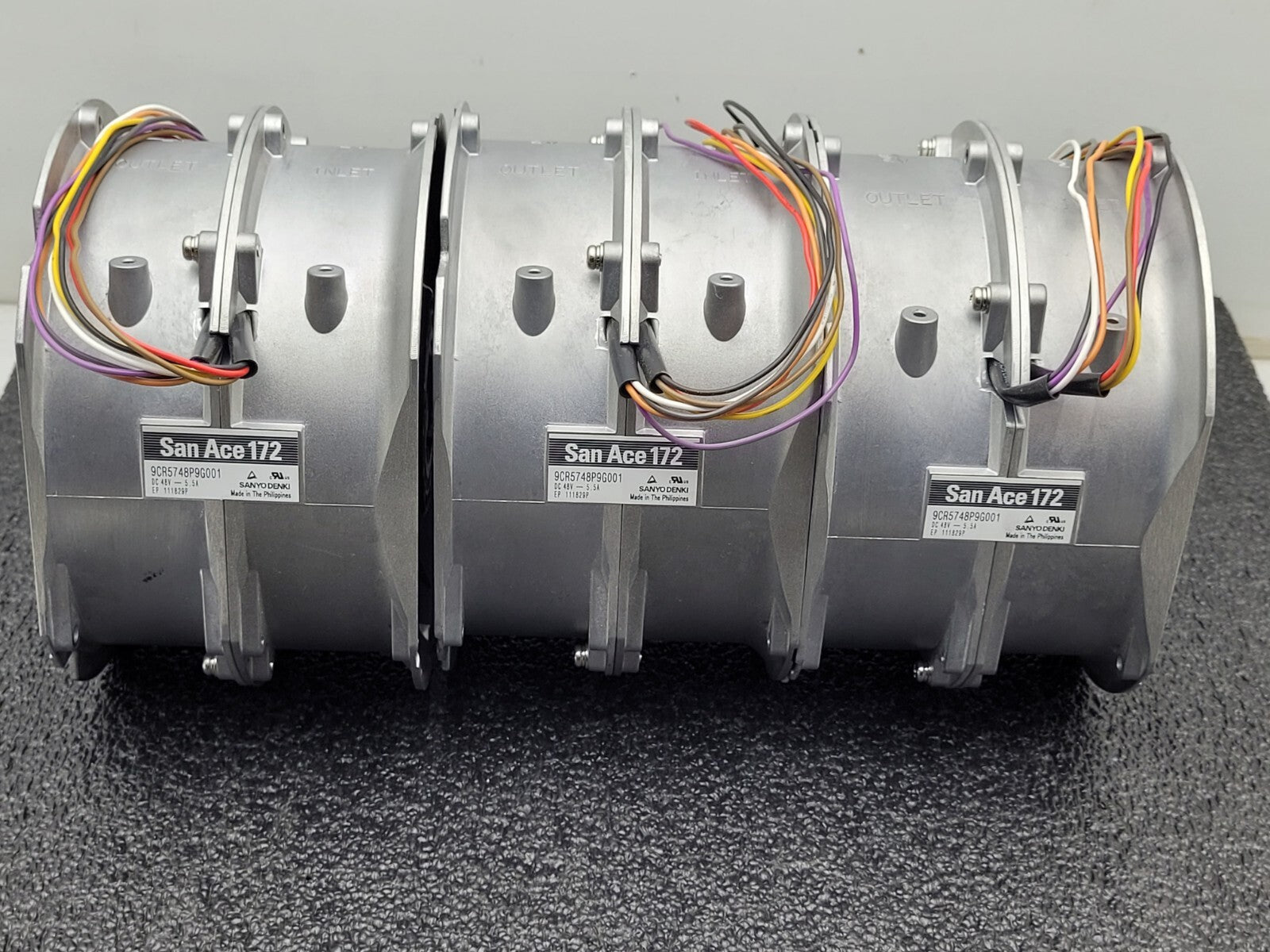 Lot of 3 Axial Dual Fan Sanyo Denki San Ace  172 9CR57489G001 Series 48 VDC 5.5A