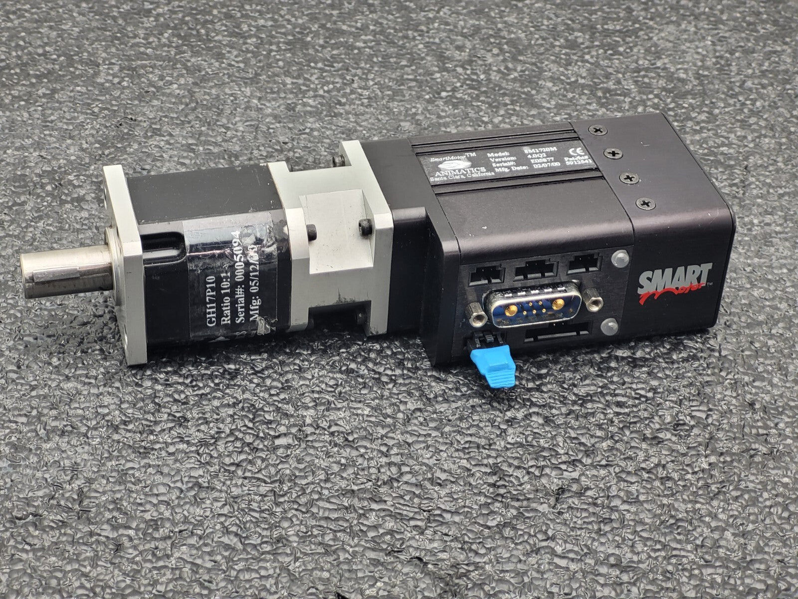 Animatics SM1720M Smart Motor Ver 4.0Q2 E05877 w/ GH17P10 10:1 Gearhead